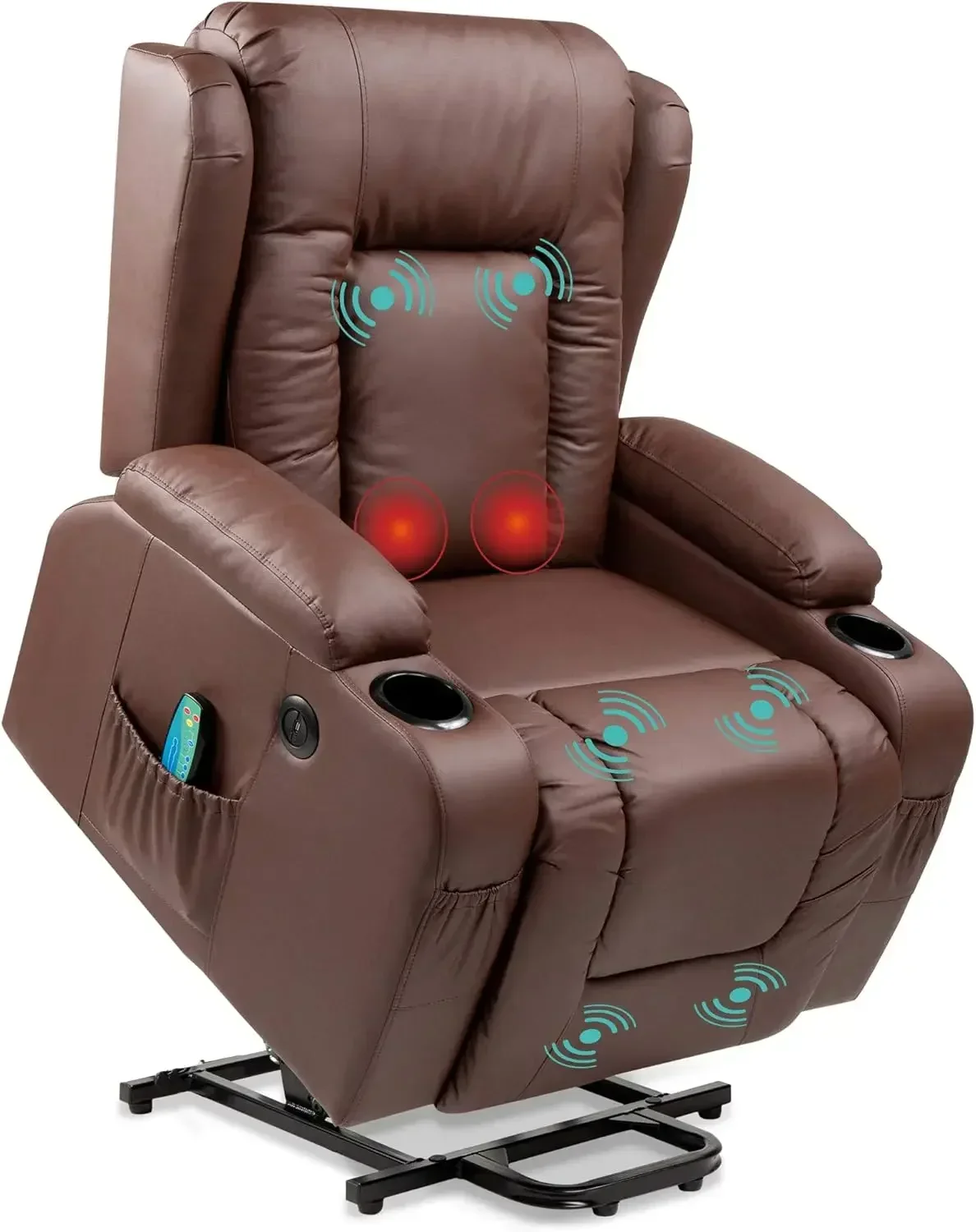 

Leather Electric Power Lift Chair, Recliner Massage Chair, Adjustable Furniture for Back
