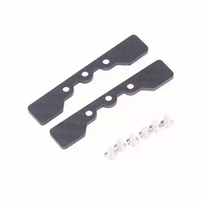 Para Tamiya TT02 TT-02 1/10 RC coche de fibra de carbono Kit de placa de tapón de brazo inferior piezas de mejora de coche de juguete Rc