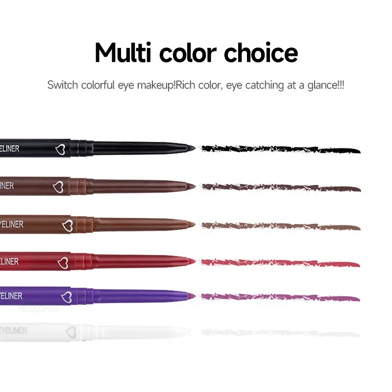 Eyeliner per trucco occhi a lunga durata Penna per eyeliner impermeabile Cosmetici per occhi Trucco Eyeliner lucido fumoso Ombretto Matita per sopracciglia
