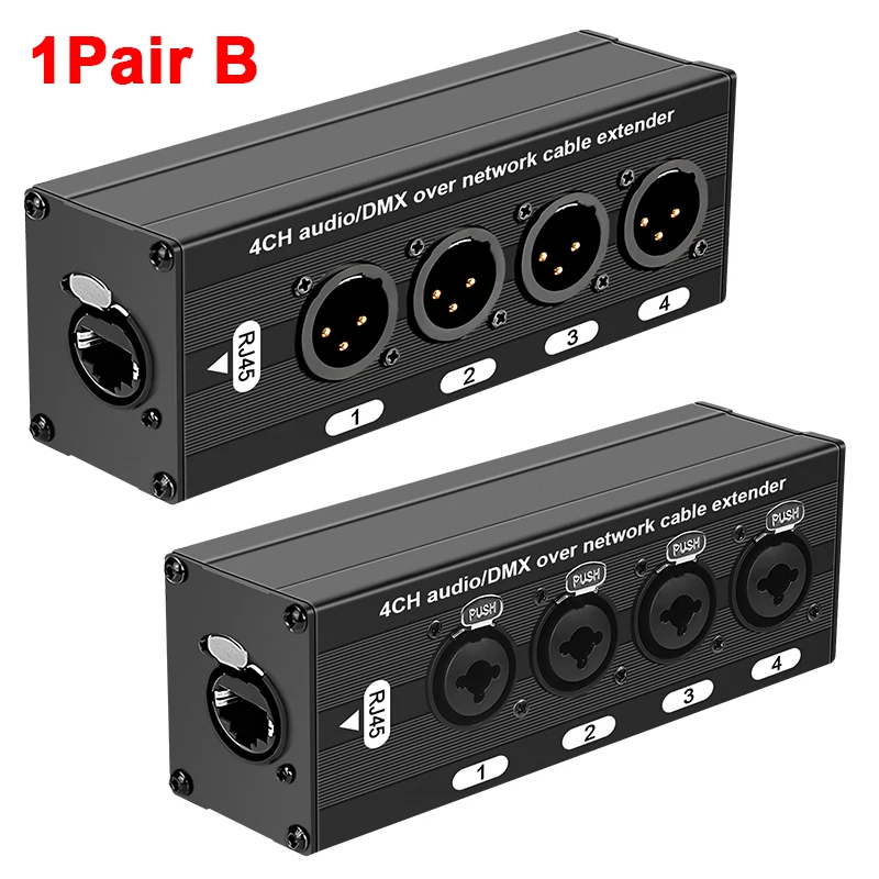 RJ45 to 4 Channel XLR Audio Extender for Stage