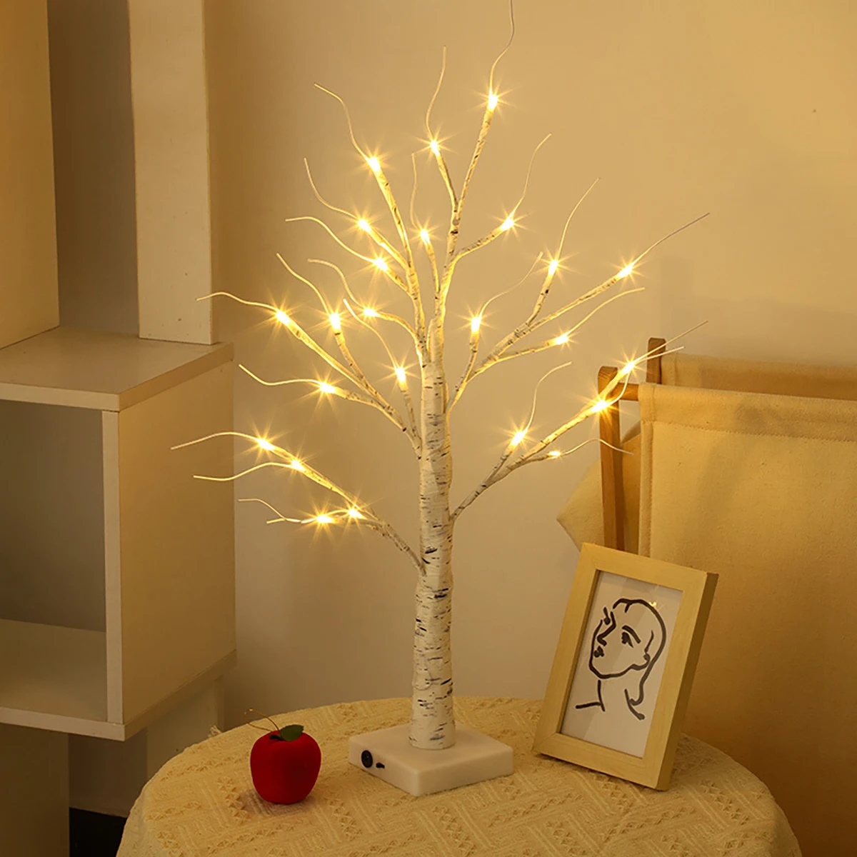 LED Revival Birch Tree Lamp, Fairy Lamp Decoration, Party Bedroom Decoration Tree Lamp, Christmas and Halloween Decoration