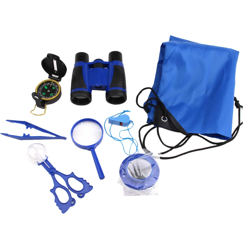 

Outdoor Insects Observing Kit for Children Hiking Tools Wilderness Set Lightweight Magnifying Glass Telescope