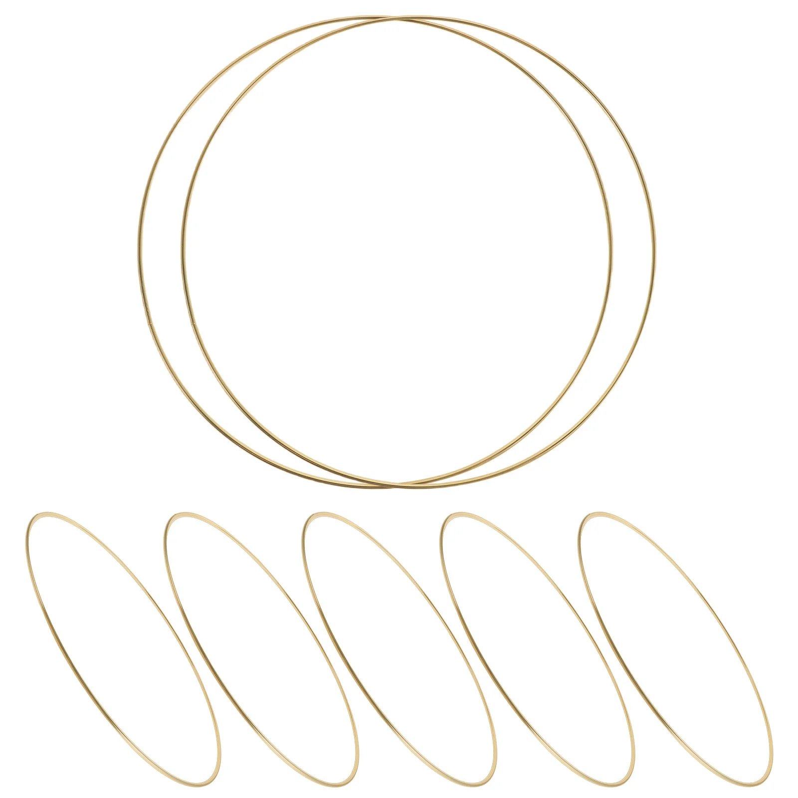

7pcs Metal Hoops For Crafts: 30Cm Round Wire Wreath Frame Dreamcatcher Rings Diy Wedding Floral Hoop Decor Metal Floral Hoops