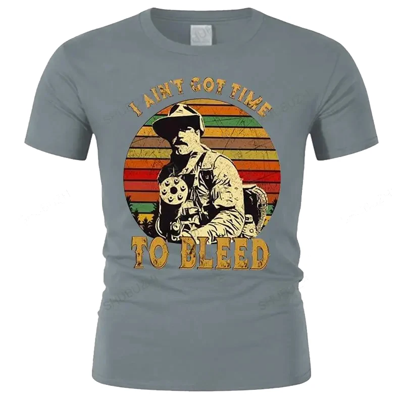 تيشيرتات رجالي سوداء بلين بريداتور لم حصلت على وقت تنزف عتيق للرجال من القطن الأسود رائع غير رسمي فخر تي شيرت عصري #5