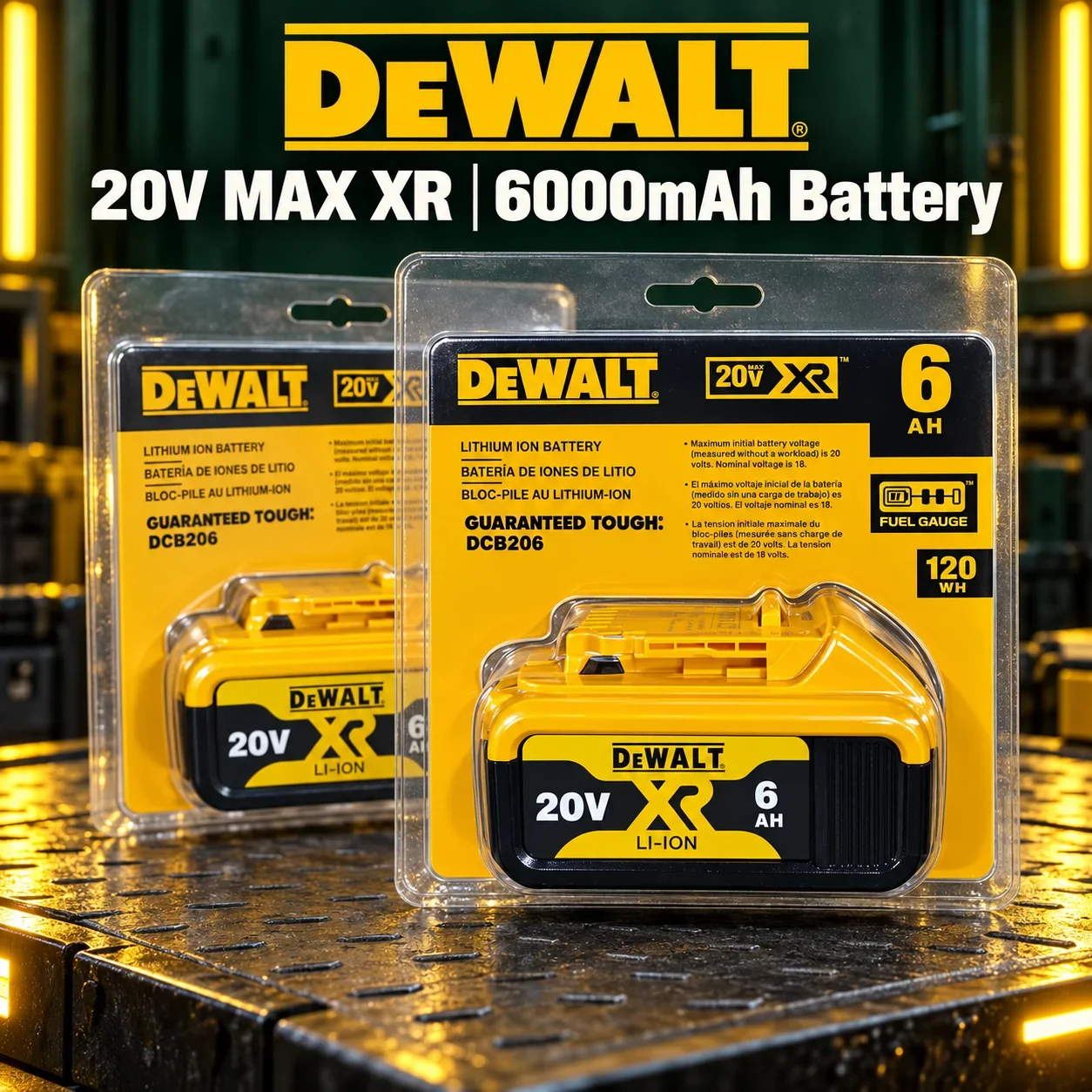 100% NEW ORIGINAL DEWALT 6.0Ah 20V 60V Battery DCB206 DCB209 9.0Ah 5Ah DCB205 Dewalt Battery DCB200 DCB184 DCB181 Fast Charger