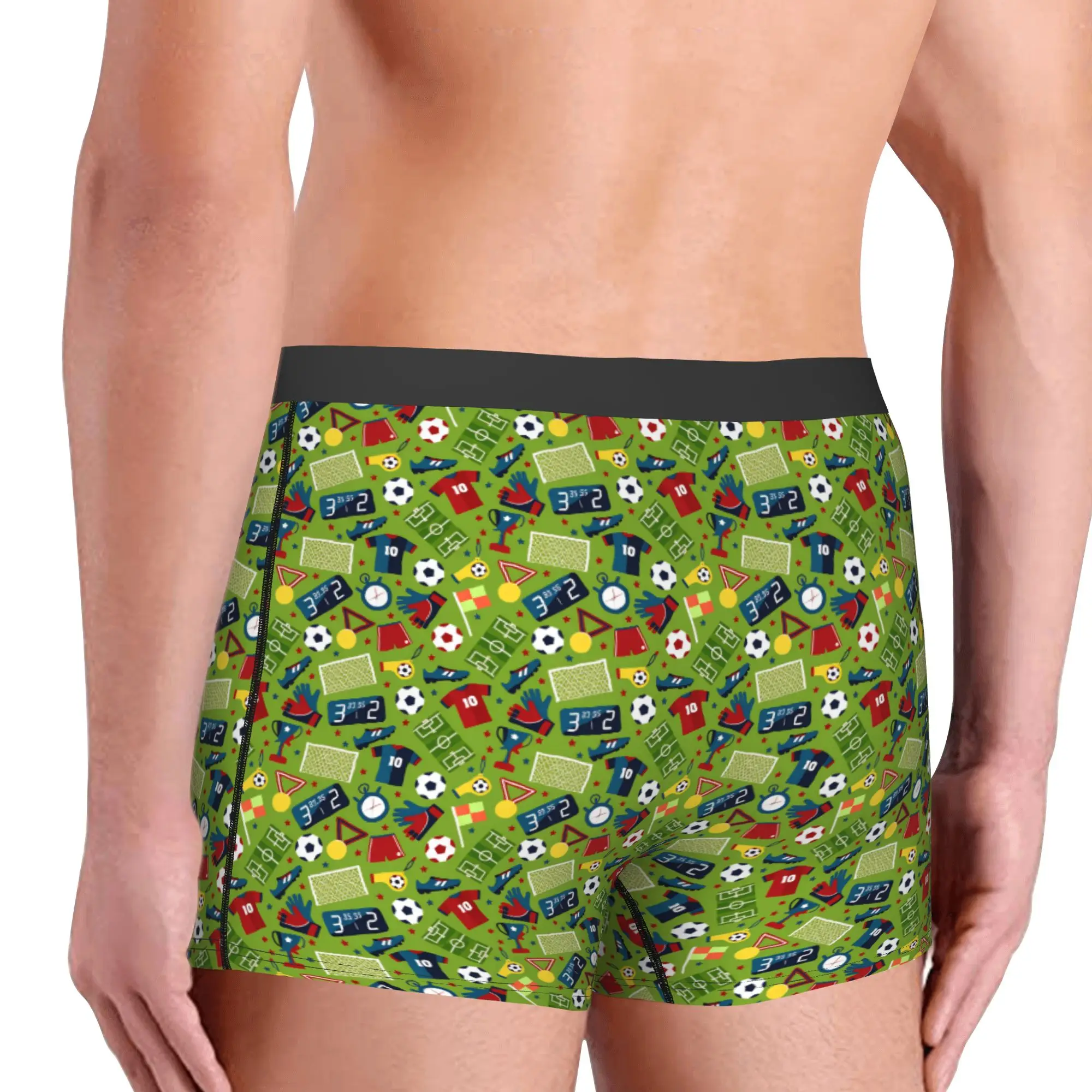 Sports Soccerly Seamless Pattern Boxers Shorts Mens Footbally  Briefs Underwear Fashion Underpants