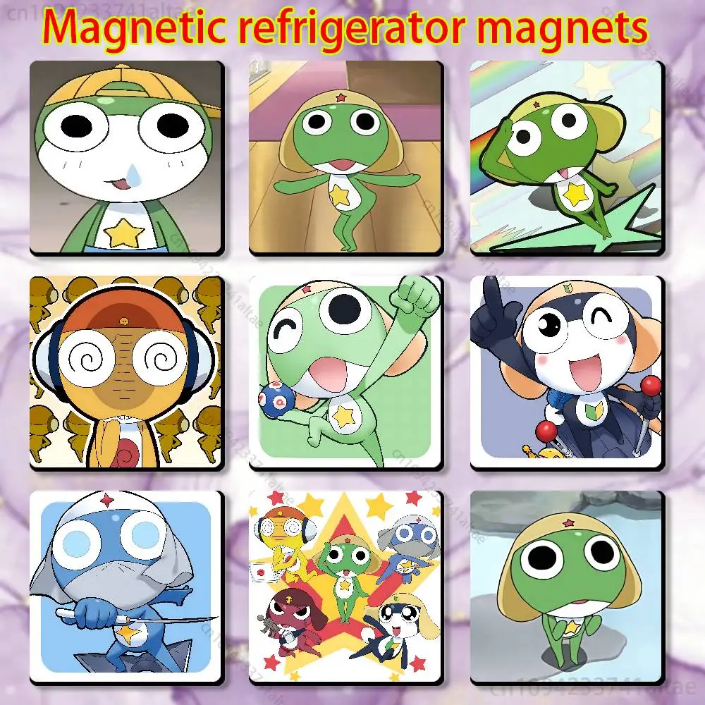 

K-Keroro G-Gunsou Frog Fridge Magnet Personalized Magnetic Durable Plastic Square Picture Surface Fridge Magnets