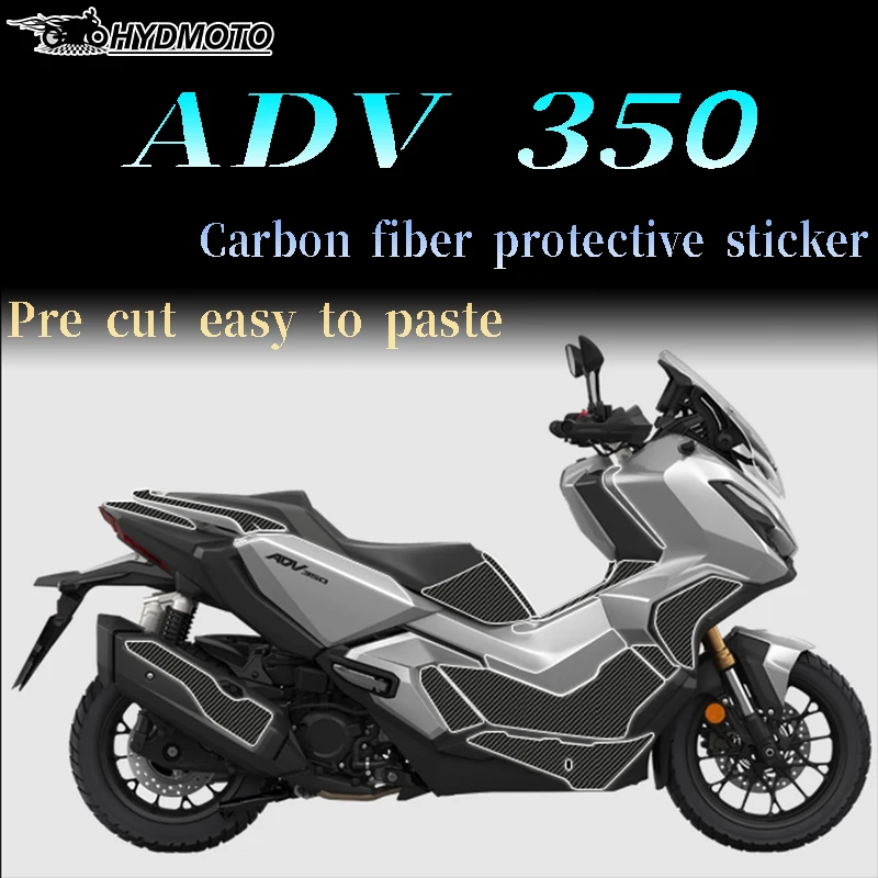

Для HONDA ADV 350 ADV350 2022 2023 мотоциклетная 3D подставка для ног наклейка из углеродного волокна декоративная наклейка полный комплект