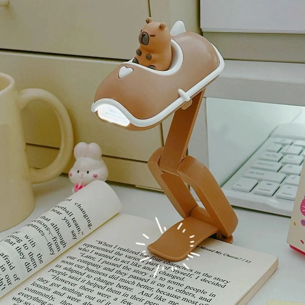 

Светильник-книга в виде мультяшной капибары, регулируемый, креативный, складной, теплый свет, на батарейках
