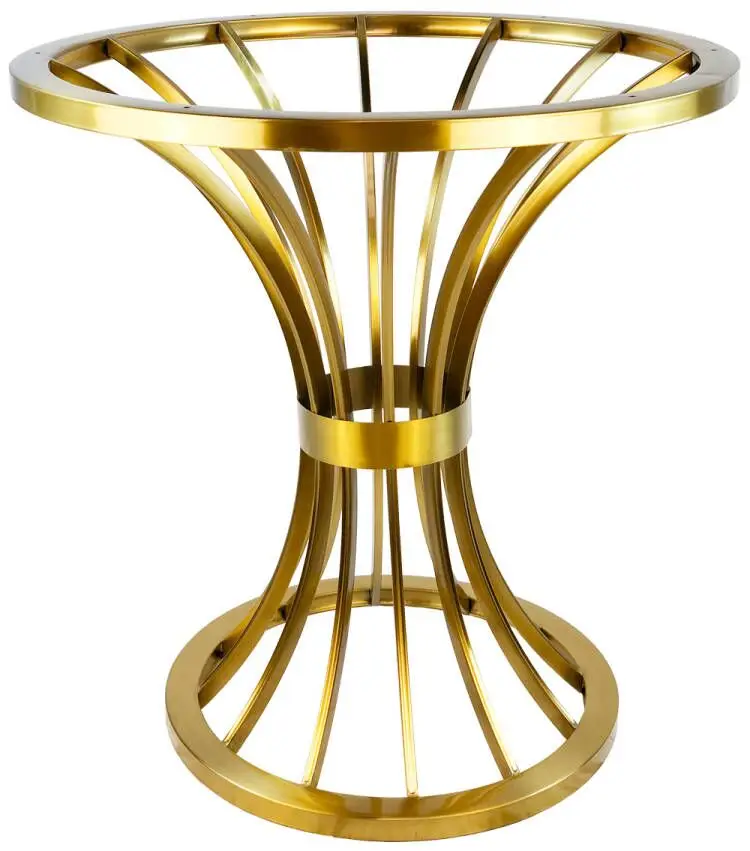 

Stylish design round dining table stainless steel large glass table base