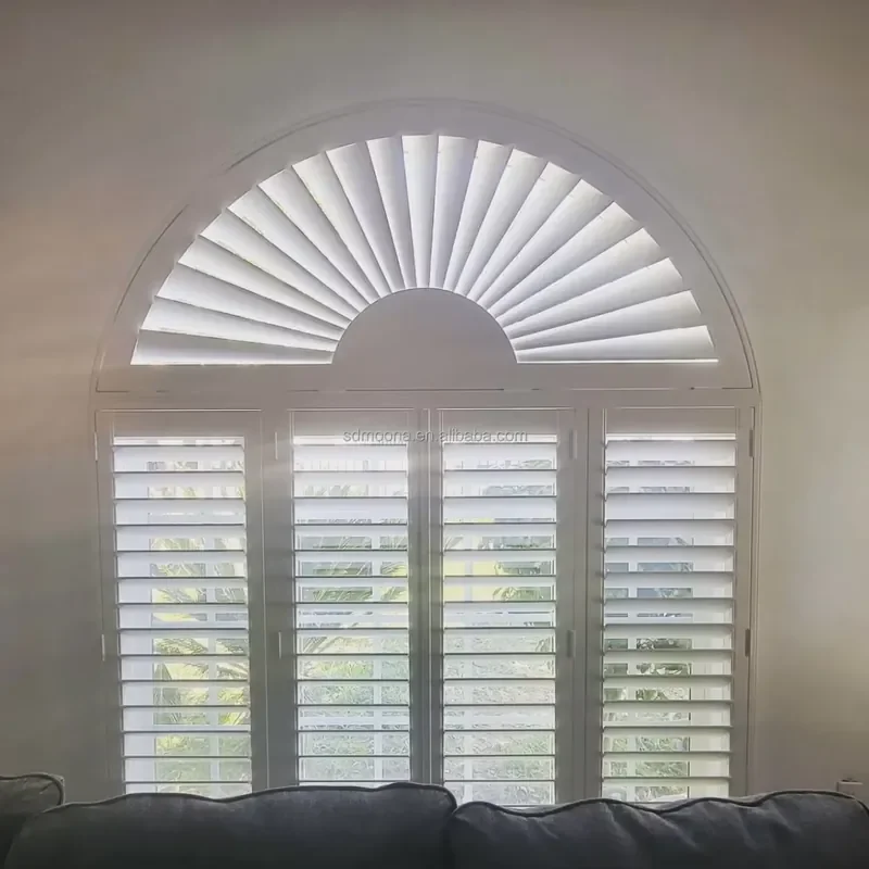 Direct Factory Wood Built-In Horizontal Plain Plantation Shutters Blinds Interior Shade Premium Quality Custom Everyday Use