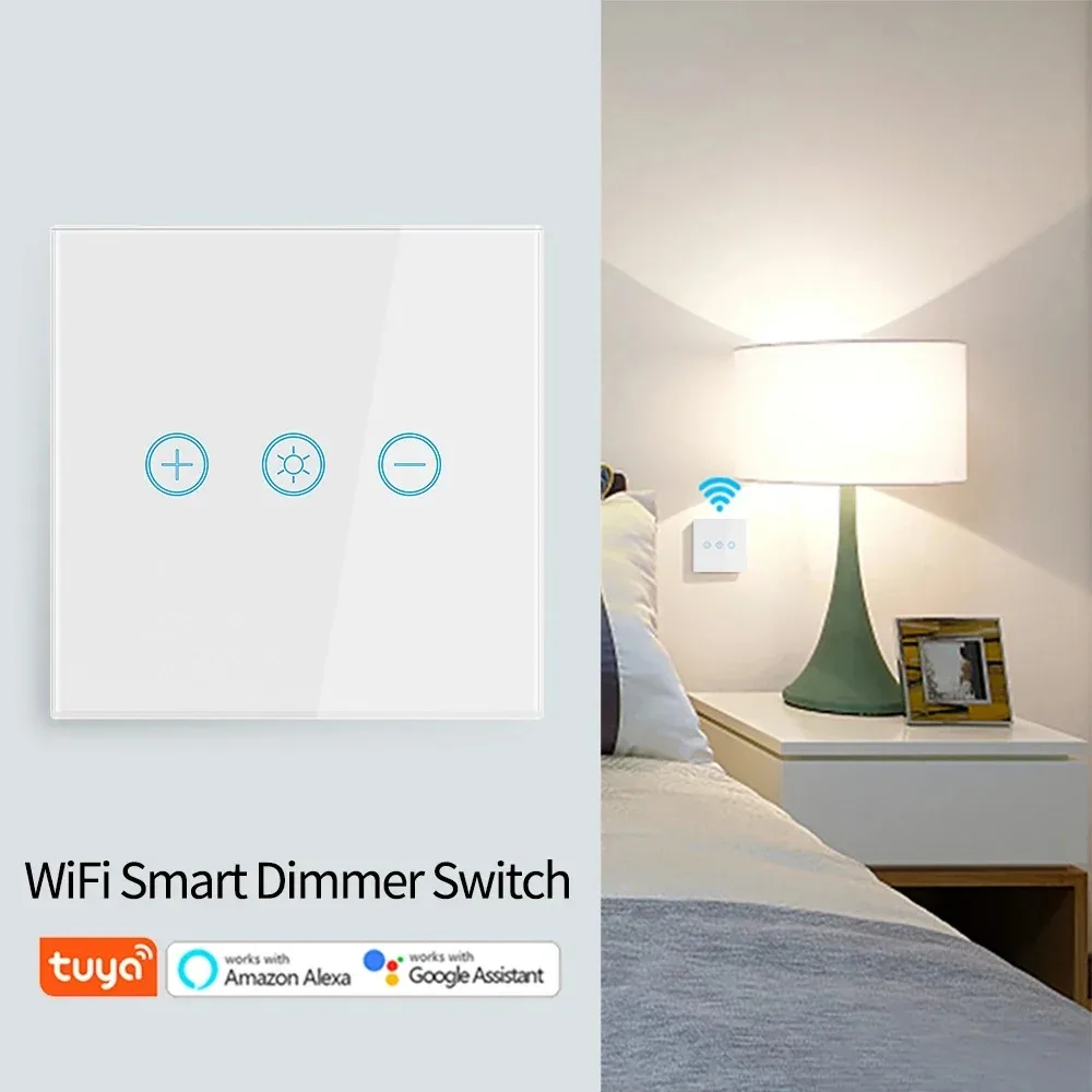 Shawader Smart WiFi Touch Dimming Switch Intelligent Panel European Regulation App Remote Voice Control by Alexa Google Home