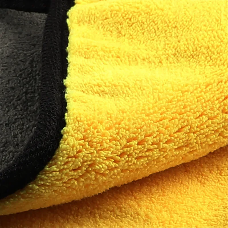 30x30/60CM Car Wash Microfiber Towel Car Cleaning Dry Cloth Hemming Car Care Cloth Detail Car Wash Tow image 6