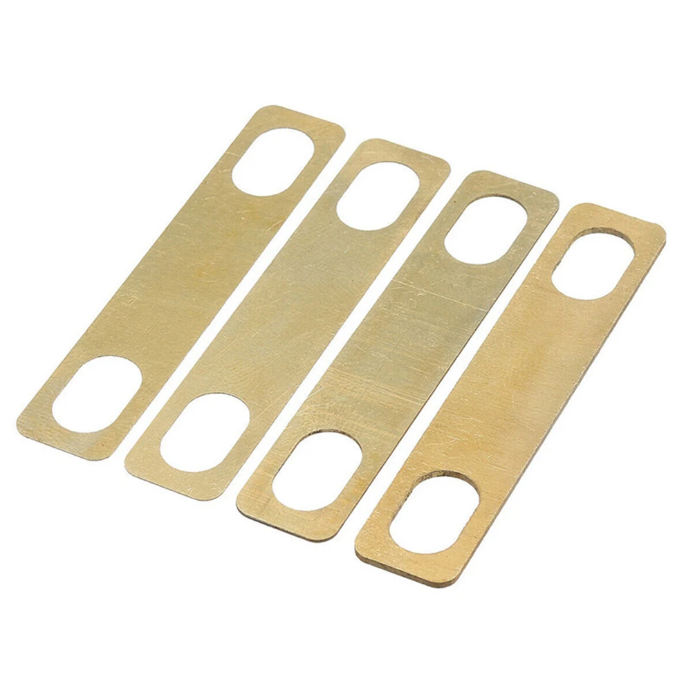 

4 Pcs Guitar Neck Gasket Joint Plate Accessories Brass Shim Bass Durable Shims for