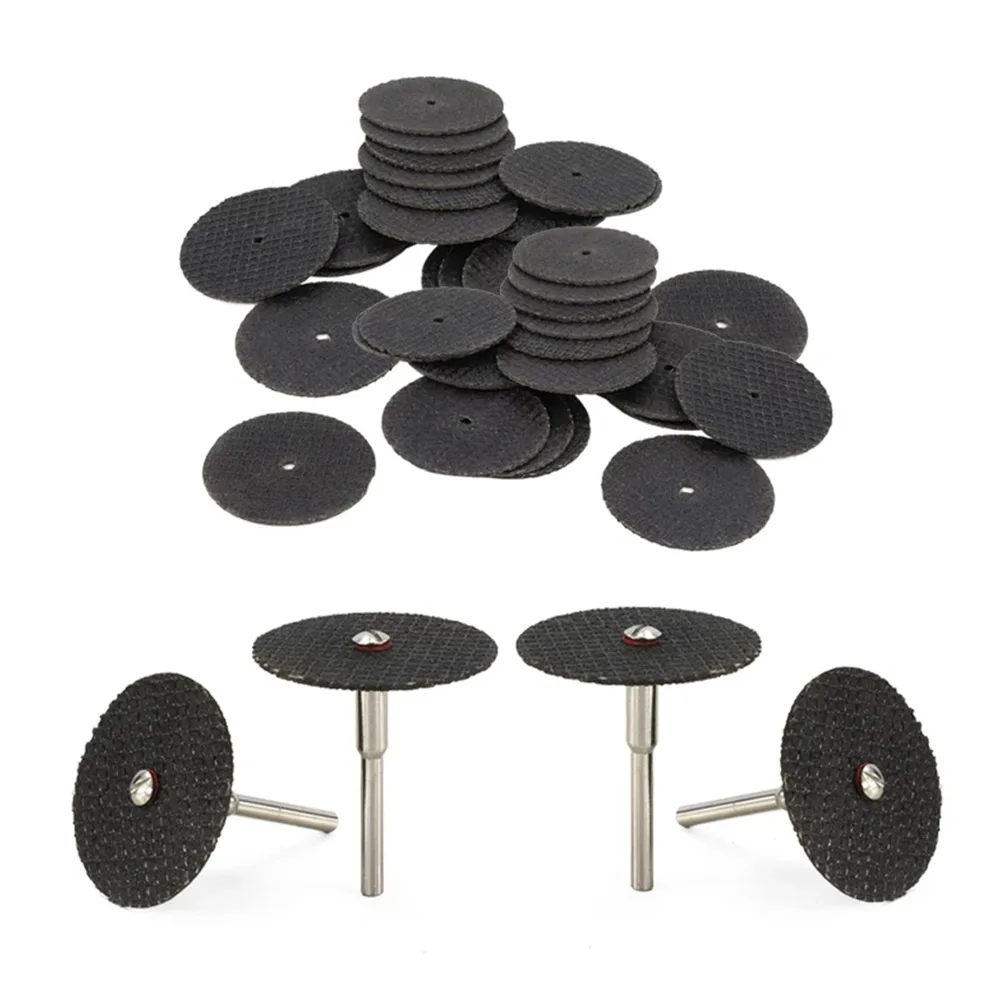 40pcs 32mm Fiberglass Reinforced Resin Cutting Discs Dry/wet Cut-off Wheels With Mandrel Abrasive Rotary Tool Accessories