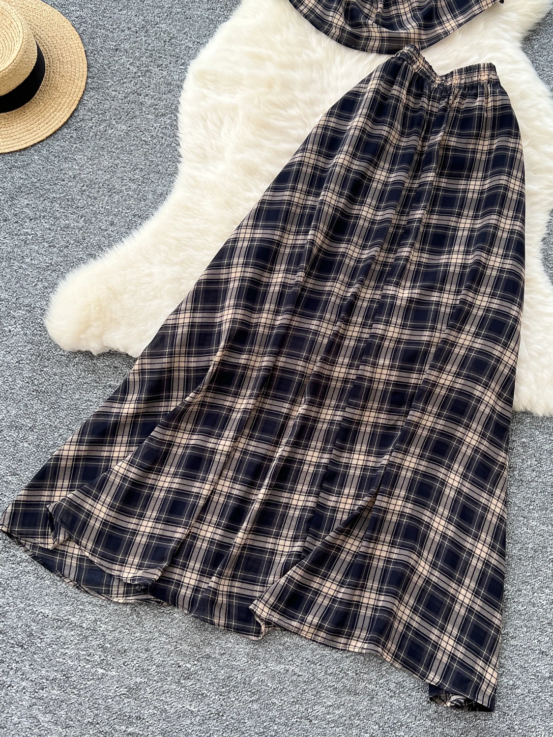 

Женский летний наряд в стиле ретро Briti Sle, облегающая юбка-миди с высокой талией и топ Svel, модный студенческий комплект