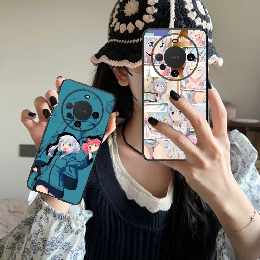 Eromanga Izumi Sagiri Mobile Phone Case for Huawei Mate 60 50 40 30 20 10 Pro Plus Lite E 5G Black Soft Phone Cover Shell