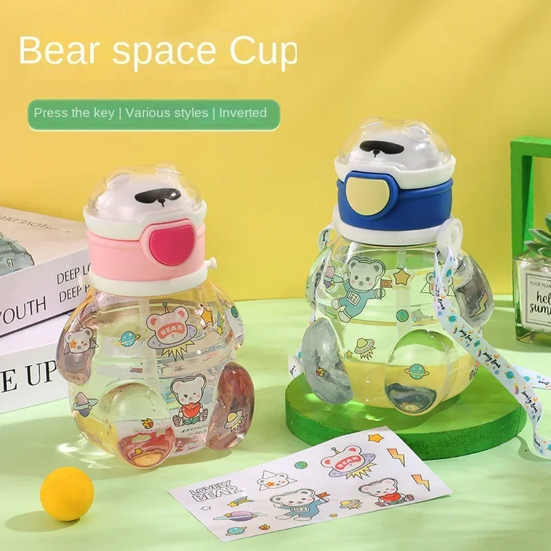 700ml Kids Water Sippy Cup Planet Cup Cartoon Leakproof Water Bottles Outdoor Portable Drink Bottle Children's Lovely kawaii Cup