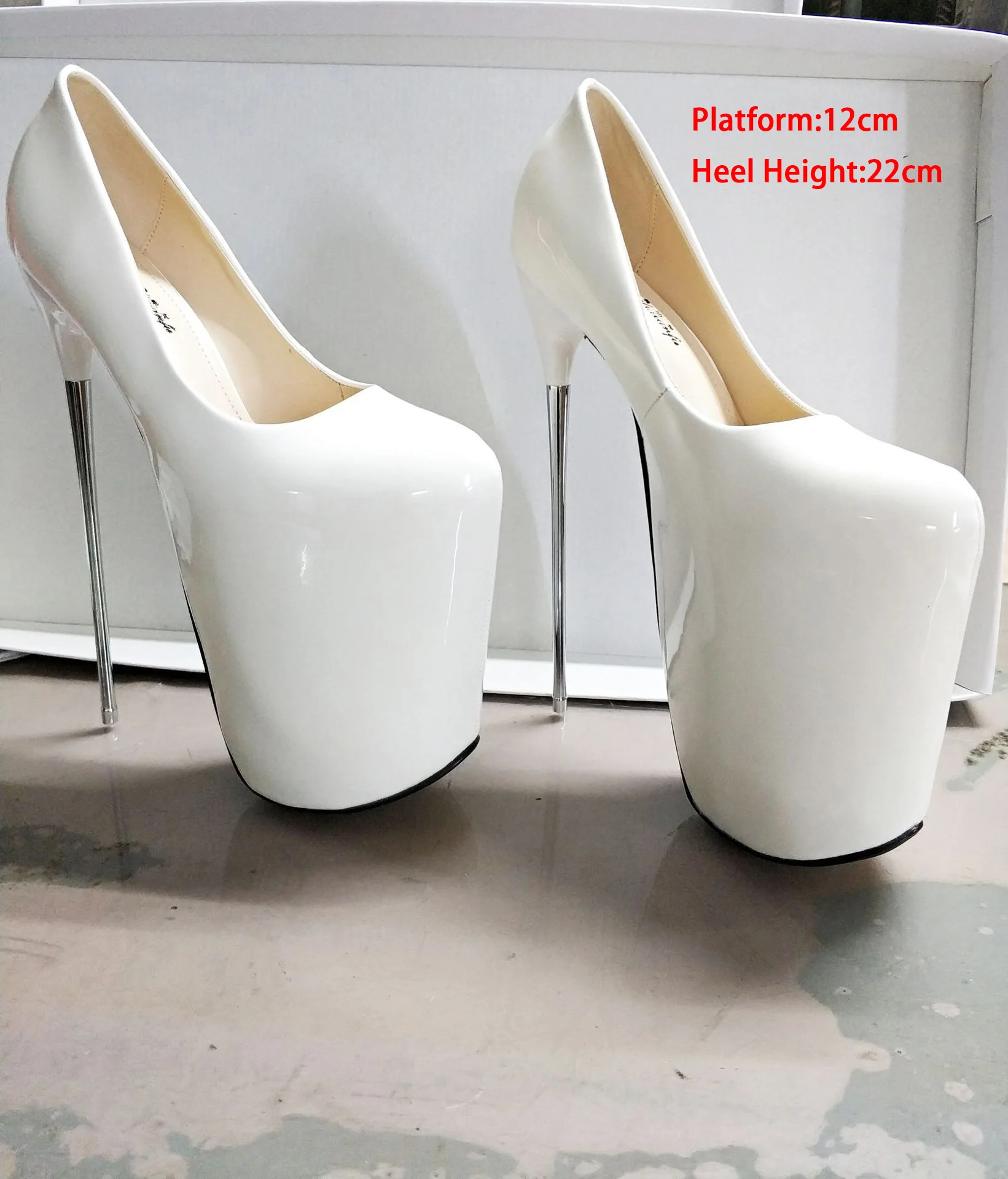 Pole Dance Tacchi alti 19/22 cm Piattaforma super estrema Décolleté da donna Tacco in metallo Taglia grande 50 Rosa Verde Donna sexy Wen Tacchi per il tempo libero