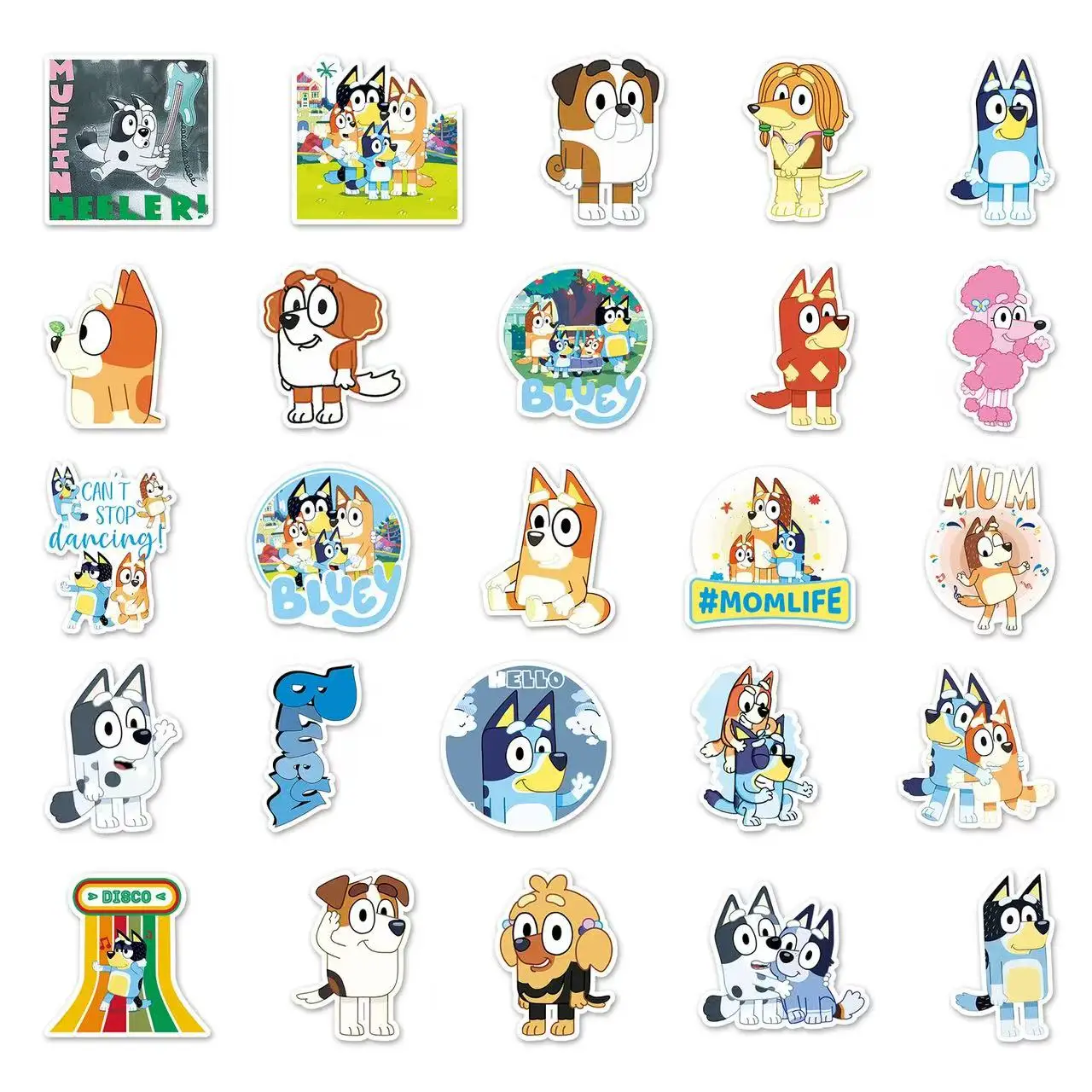 50PCS Cartoon Bluey Familie Animation Aufkleber DIY Telefon Laptop Gepäck Skateboard Graffiti Aufkleber Spaß für Kind