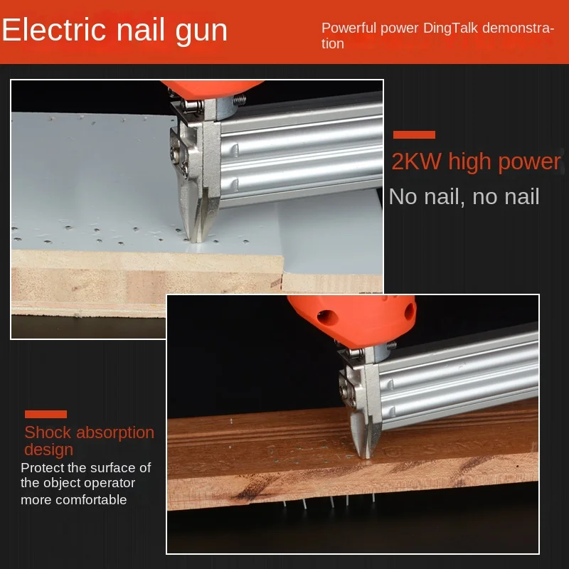 Yy Staple Gun Electric Nail Gun U-Type Pneumatic Strip Nail Grab Nail Gun Woodworking Pneumatic Nail Gun Tools