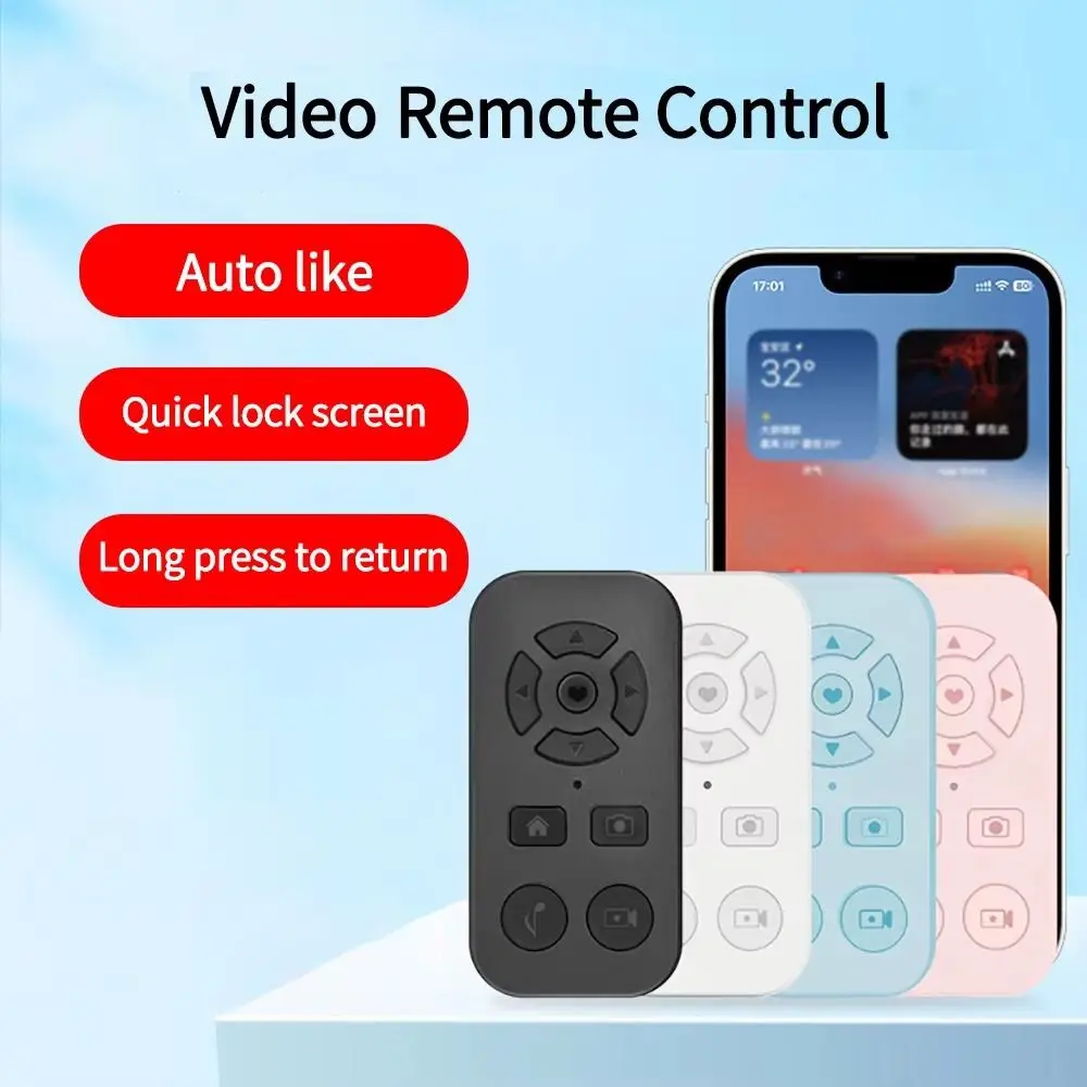 Universal Page Turning Mobile Remote Control Short Video Selfie Bluetooth Controller APP Likes Take Photos Shutter Release