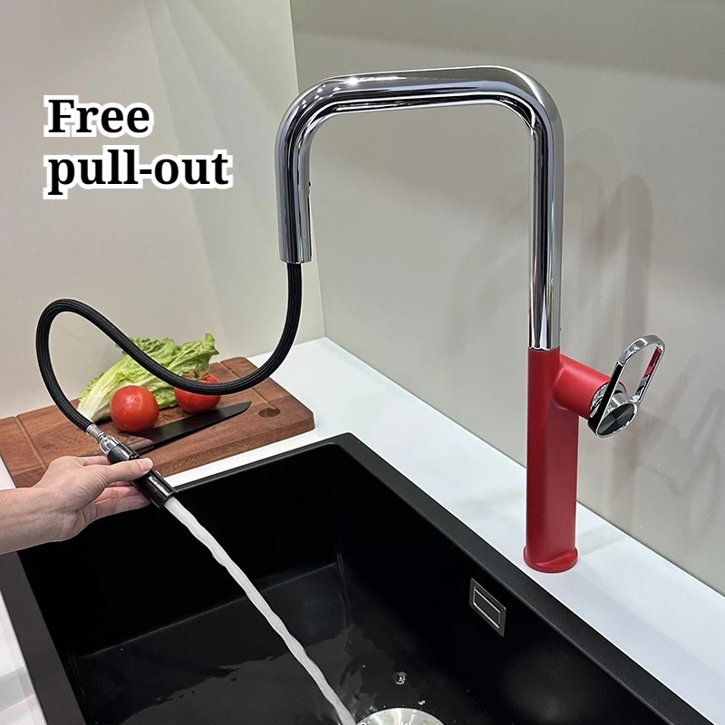 Hot Cold Water Household Bathroom Kitchen Faucet Convenient Easy Operation Minimalist Basin Faucets Durable Bathroom Fixture