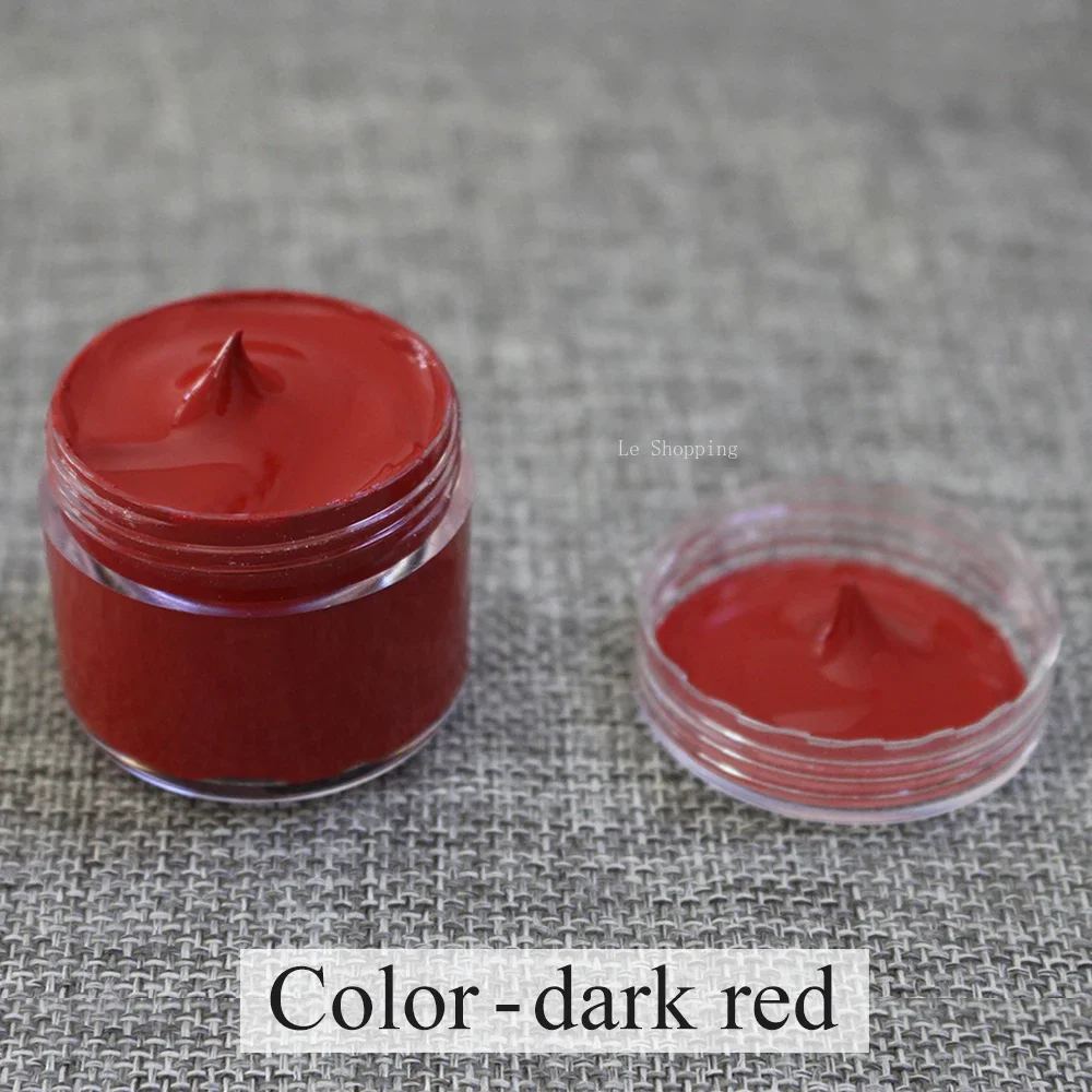 30ml Dark Red Leather Coloring Paint Shoe Cream for Bag Sofa Car Seat Scratch Leather Dye Repair Restoration Color Change Paint