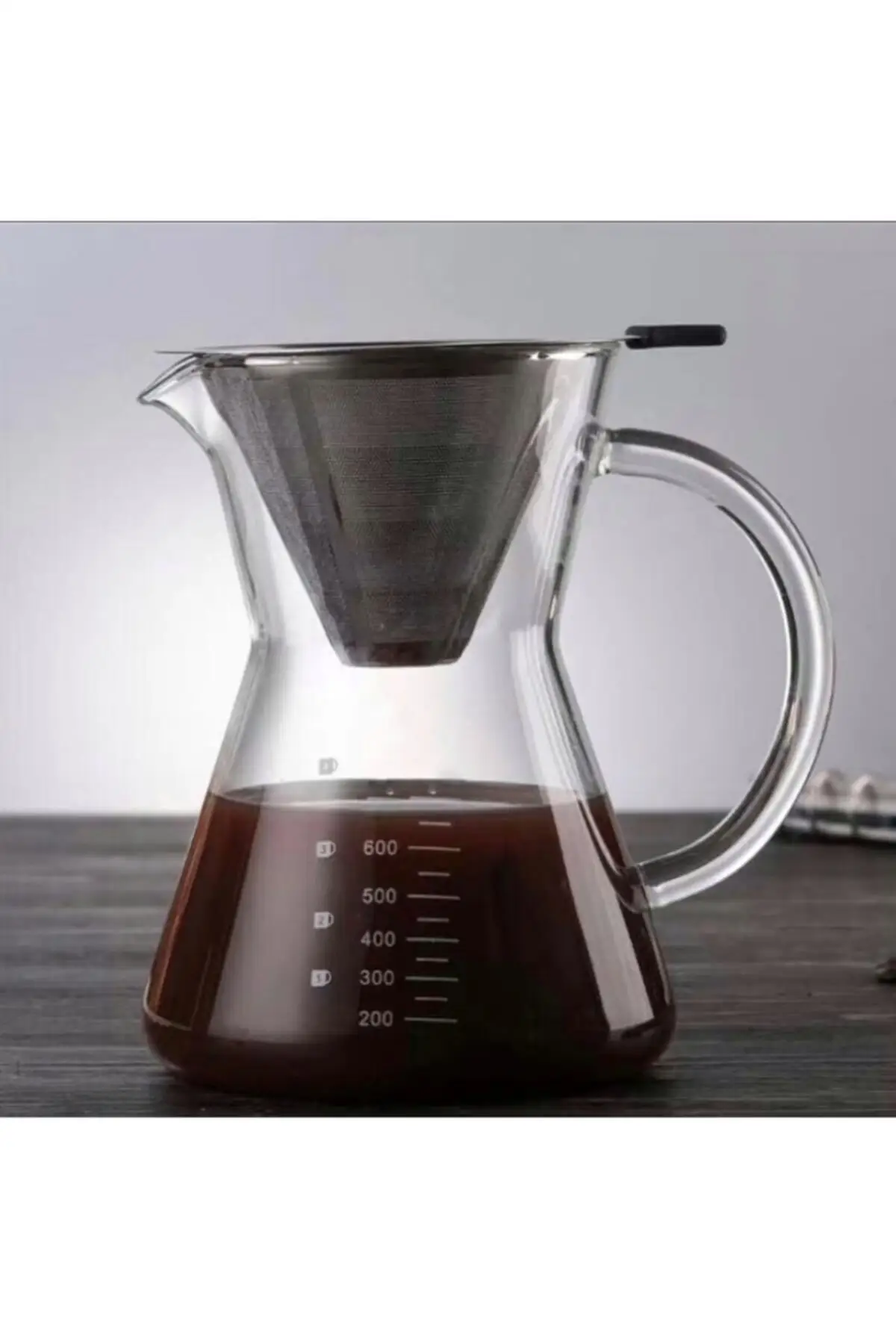 Dovi filter borosilicate Glass hot Coffee brewing tea tea Pot with Coffee brewing pitcher and 650 Ml Coffee Maker Glass Pot Turkish Coffee Maker Glass