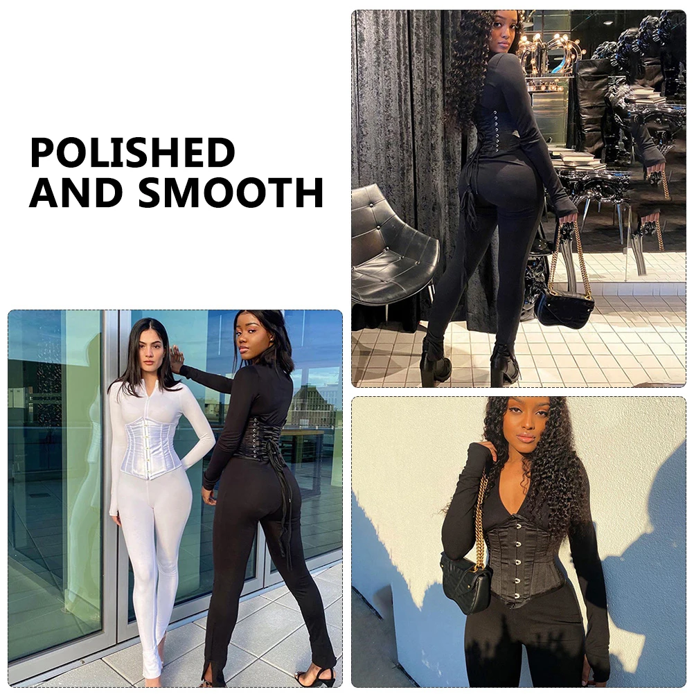 

Black Spandex Close-Fitting Waistband for Women Postpartum Tighten Vest Elastic Waist Trimmer Support Belt Bodysuit