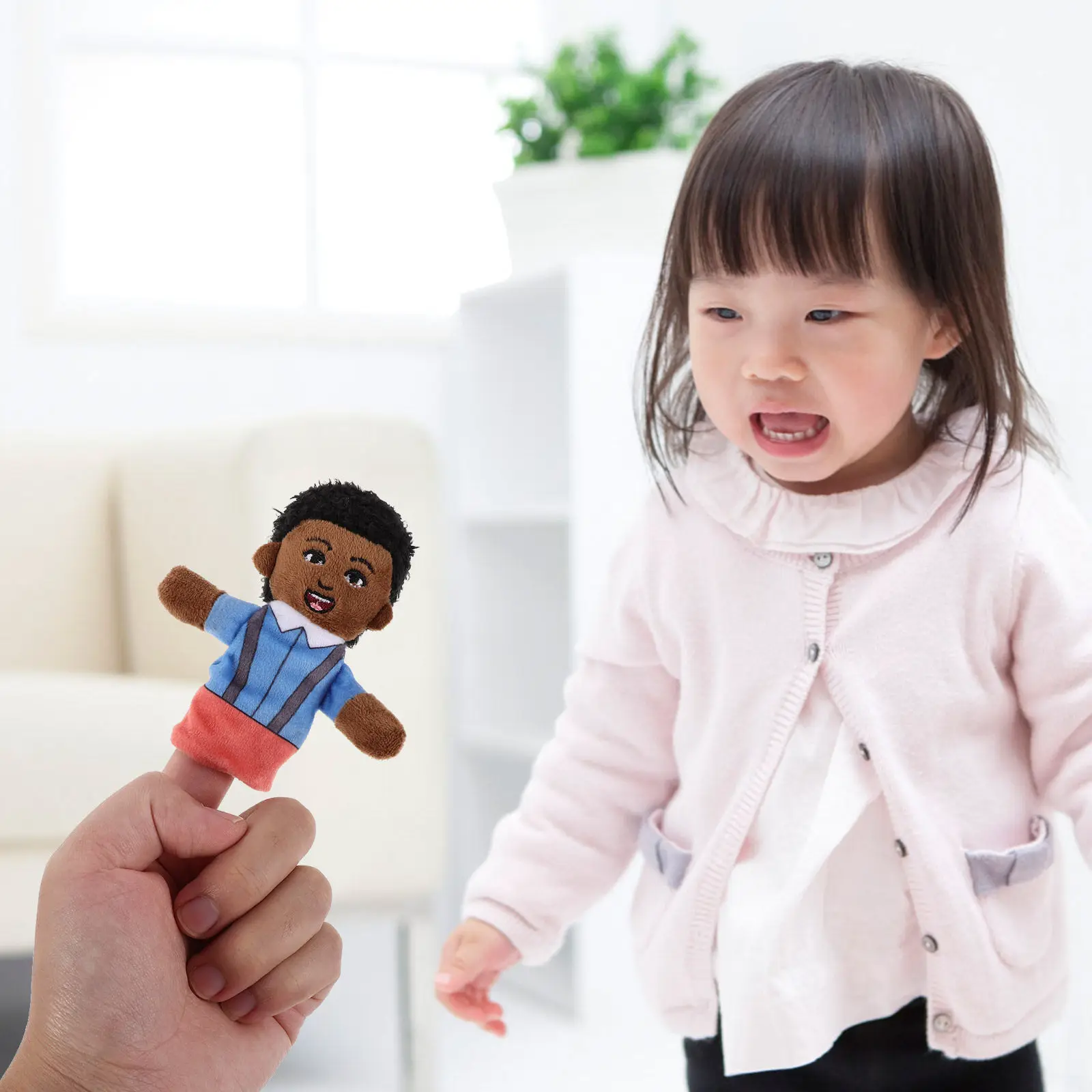 

1Set Cartoon Hand Puppets African Family Preschool Storytelling Finger Puppets Role Playing Props Classroom Teaching Tools Kids