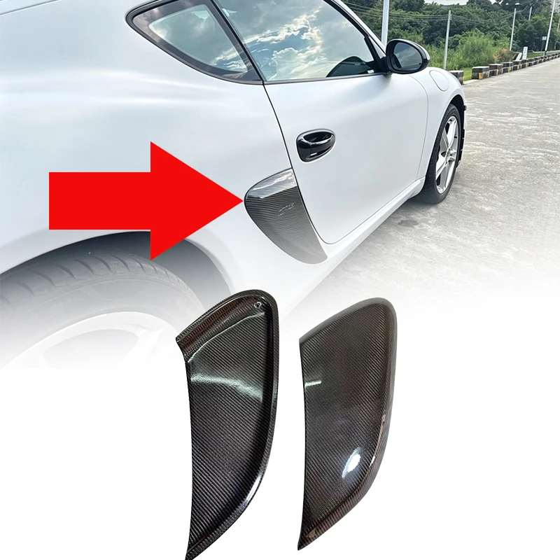 Rear Fender Side Air Flow Vents Without GT4 Badge For Porsche 987 Cayman Boxster 2005‑2012 Auto Exterior Bodykit Racing Styling