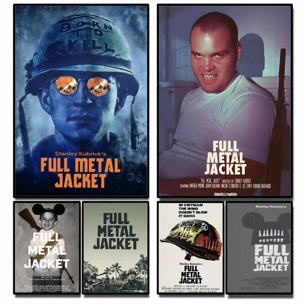 Movie Full Metal Jacket Poster High-definition  stickers, suitable for bedroom, living room, home decoration