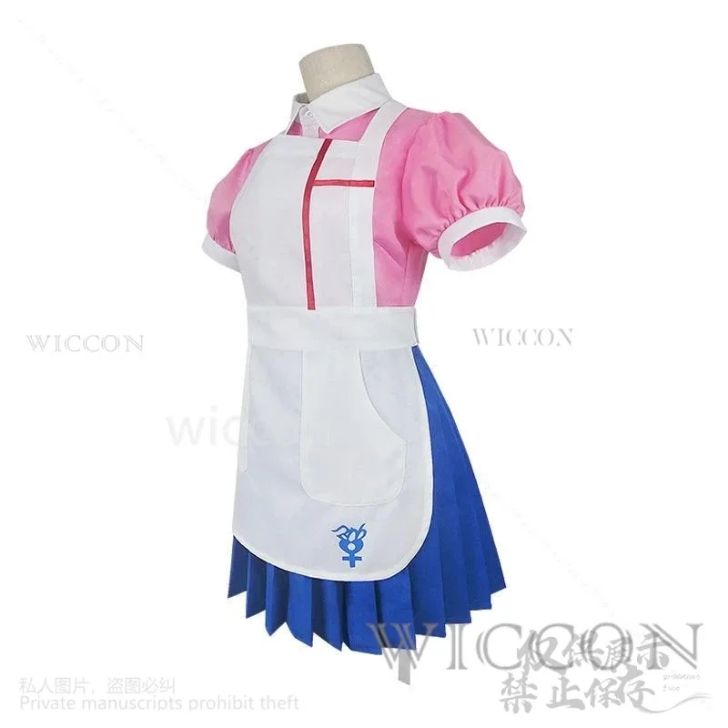 أزياء أنيمي دانغانرونا التأثيرية ميكان تسوميكي زي الخادمة زي المرأة الفتيات فستان لوليتا الباروكات لجميع القديسين عيد الميلاد تخصيص FB #6