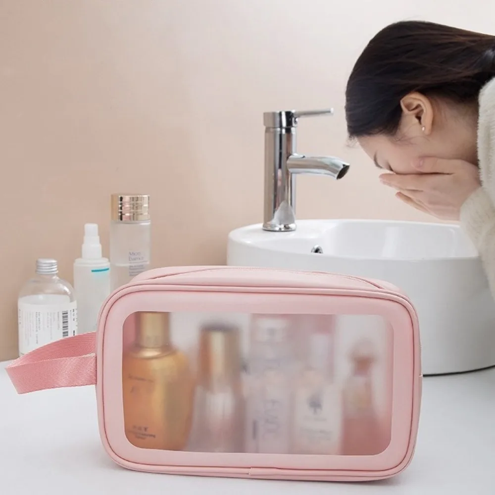 

New Portable Cosmetic Bag Waterproof Transparent Storage Bag Large Capacity PVC Wash Bag Fitness Swimming Essentials