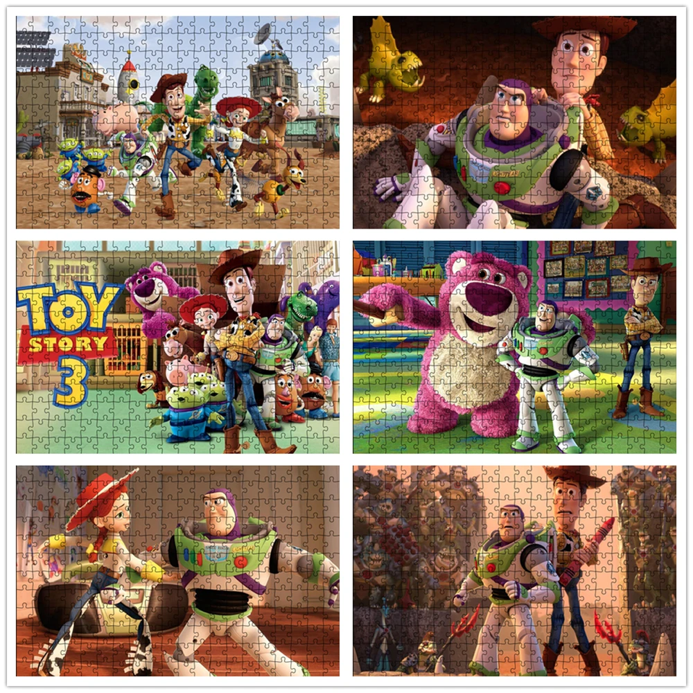 

Disney Jigsaw Puzzles Toys Cartoon Toy Story 300/500/1000 Pieces Puzzle for Adults Children Educational Toy Collection Gift