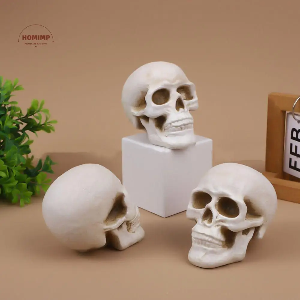 

Pottery Fire Pit Skull Reusable Refractory Simulation Skull Ornament White Halloween Skull Props Fireplace