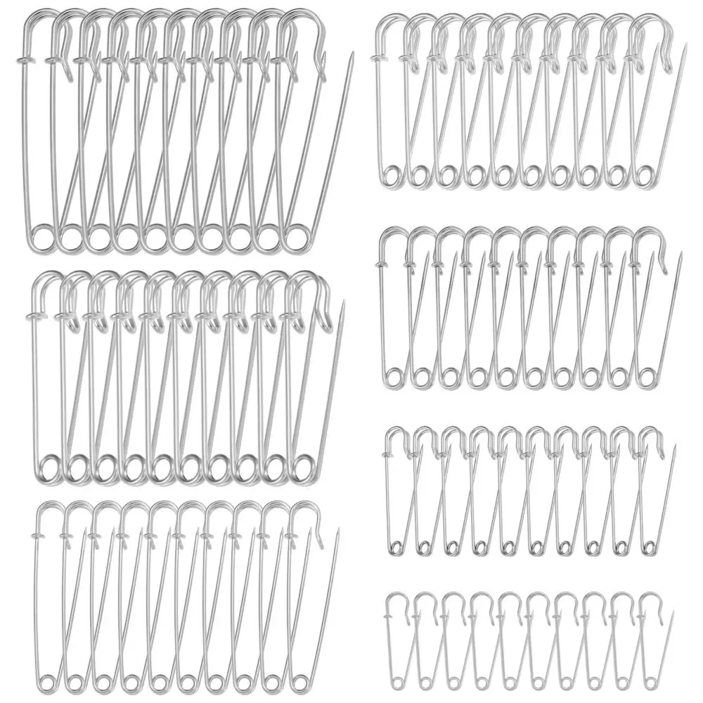 

Stainless Steel Jewelry Sewing Tools Small Brooch Needles Safety Pins Large Safety Pin For 38/45/50/55/60/65/70/75/80/100mm