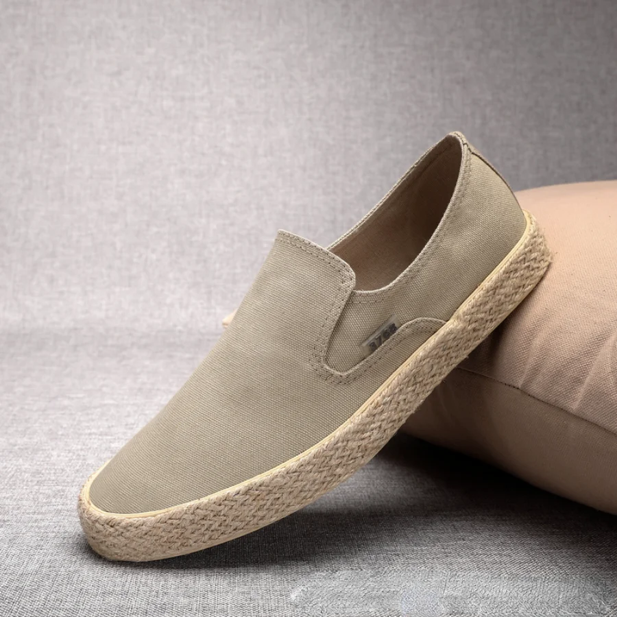 Spring Autumn Fashion Men Canvas Shoes Espadrilles Men Casual Slip on Breathable Loafers Men Flats Shoe Zapatos Hombre