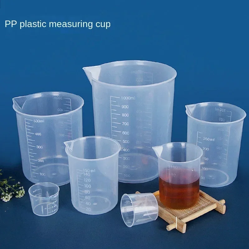 50-1000ml 1-5pcs Plastic Graduated Measuring Cup Liquid Container Epoxy Resin Silicone Making Tool Transparent Mixing Cup Tools