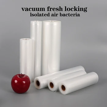 500 cm/rollo de bolsas selladoras al vacío, bolsas de almacenamiento selladas al vacío sin BPA, bolsa de almacenamiento sellada para alimentos, preparación de comidas y Sous Vide