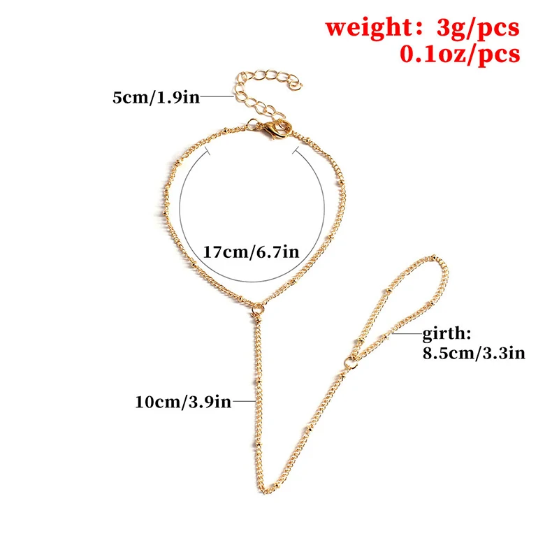 Hand Chain Bracelet Finger Ring for Women Boho Wedding Jewelry for Women Trendy Stuff Engagement Gift