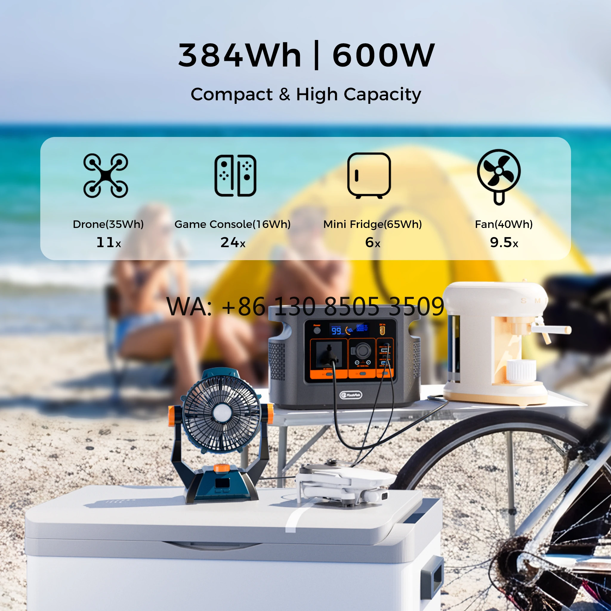 

Smart Mobile Power Station Multifunctional Portable Energy Storage 600W Recharging Solar Generators With Solar Panel
