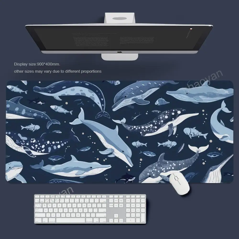 

Blue ocean fish Mouse Pad Gamer Office Accessories Pc Cabinet Games Desk Mat Computer Desks Keyboard Gaming Mats playmat