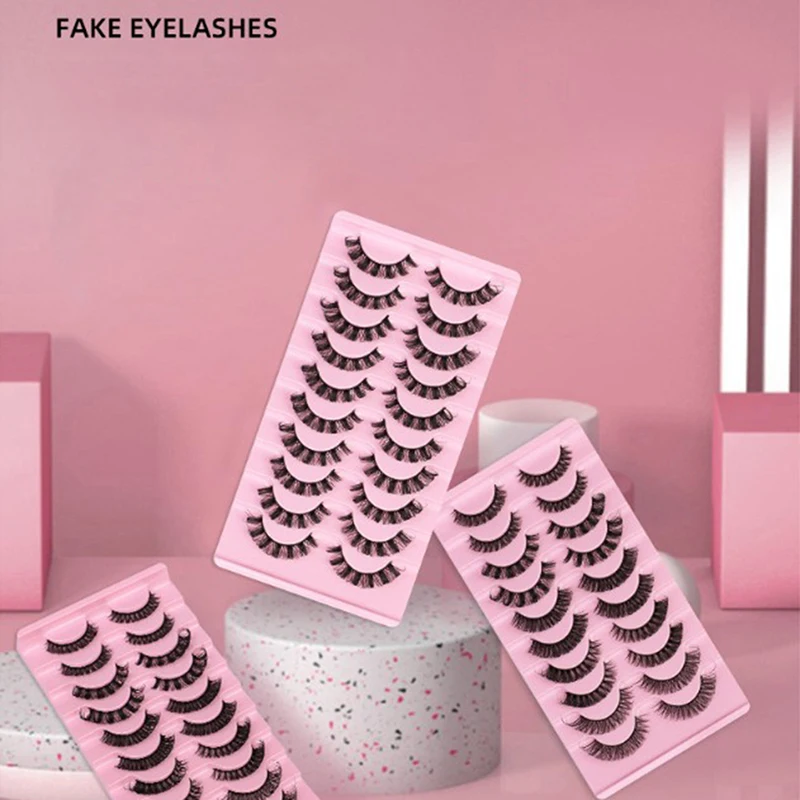 Volume False Eyelashes Reusable Super Volume False Eyelashes Curling Russian False Eyelashes Fluffy Eyelashes Eyelash Extensions