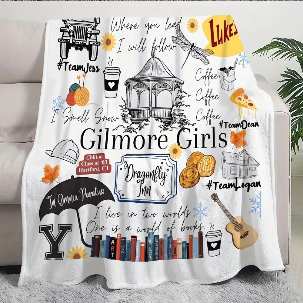 Gilmore Girls Food Themed Design Blankets - Sofas, Office Usable - Perfect for Back To School, Thanksgiving and Christmas Gifts