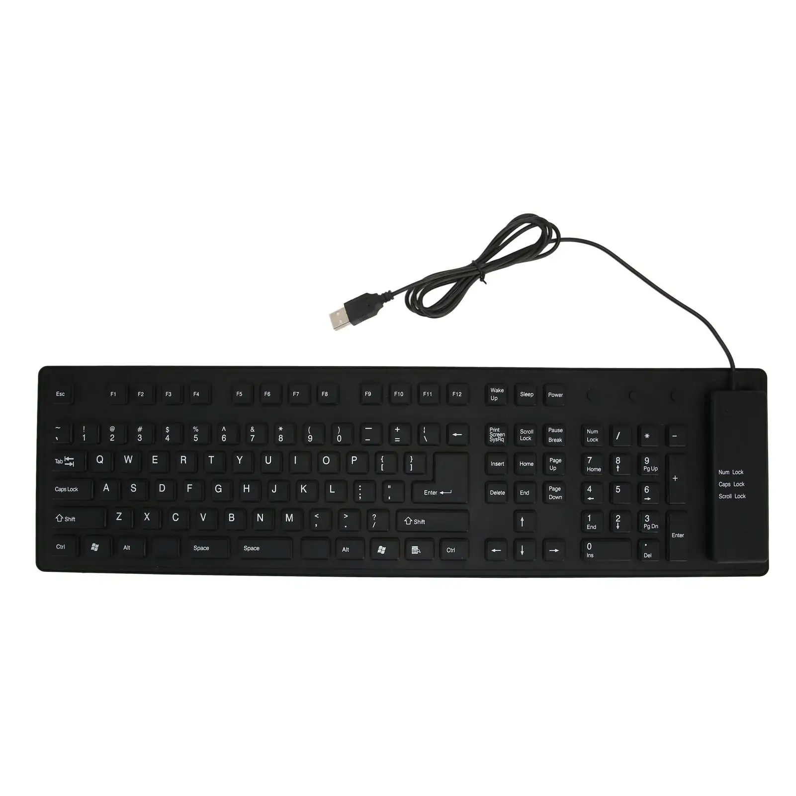 

109 Keys Foldable Silicone Keyboard Quiet Waterproof Dustproof USB Wired Flexible for desktop Laptop Home Office