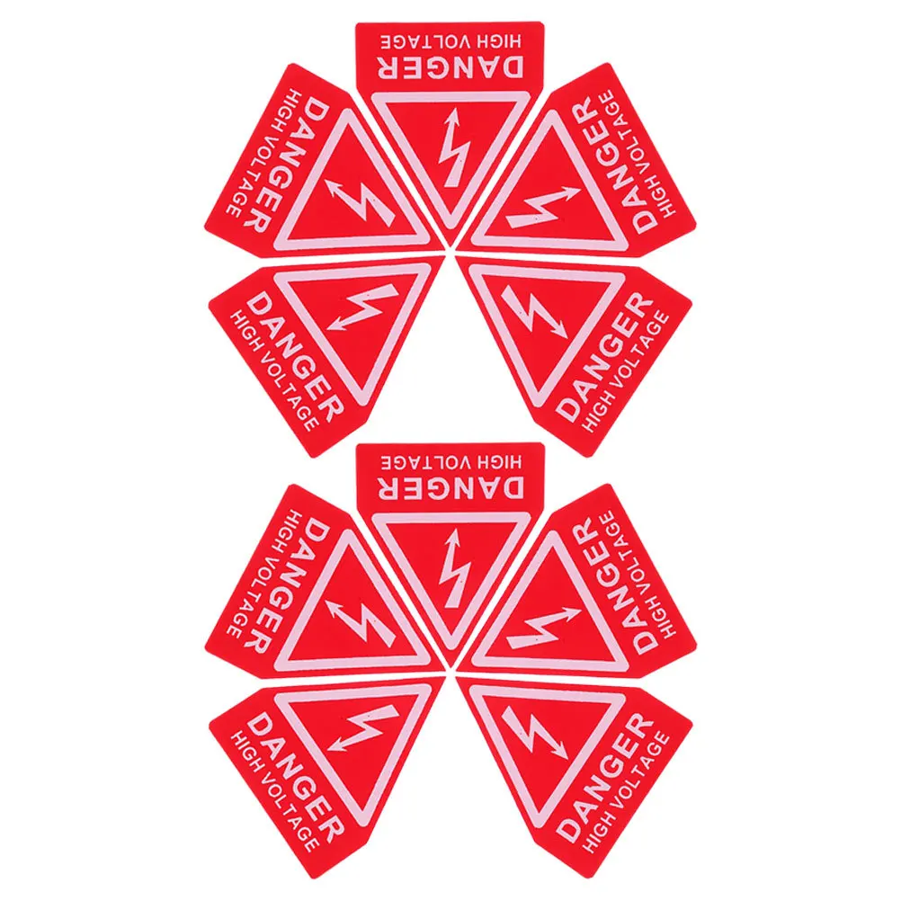 

10Pcs High Voltage Warning Stickers Self-Adhesive PVC Safety Signs Electrical Panel Labels Caution Electric Shock Hazard