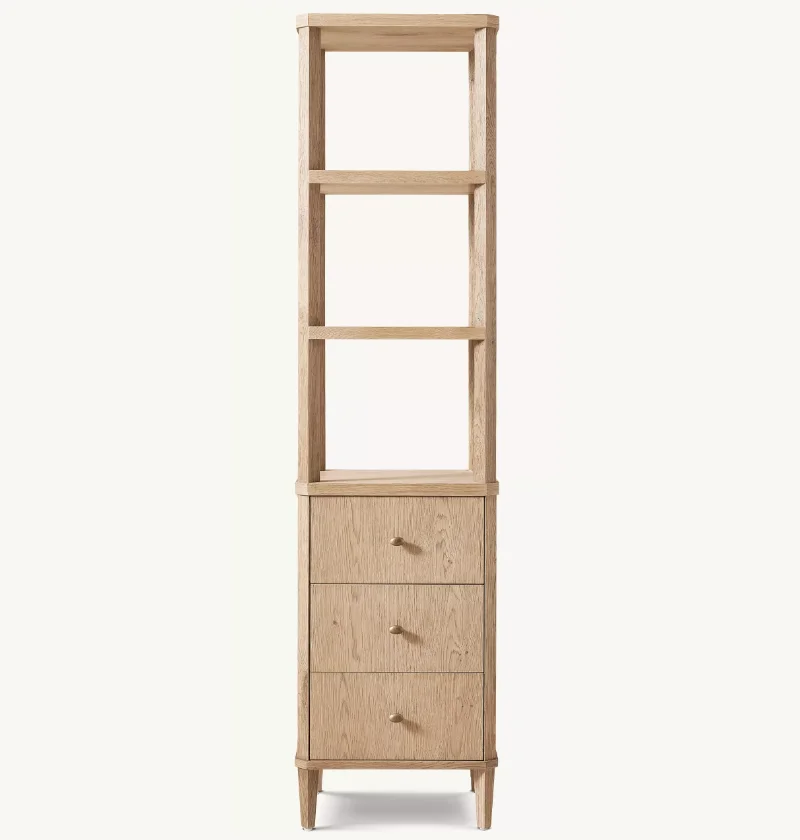 #  Luxury Modern American Style Bathroom Furniture Solid Oak Wood Bath Cabinet