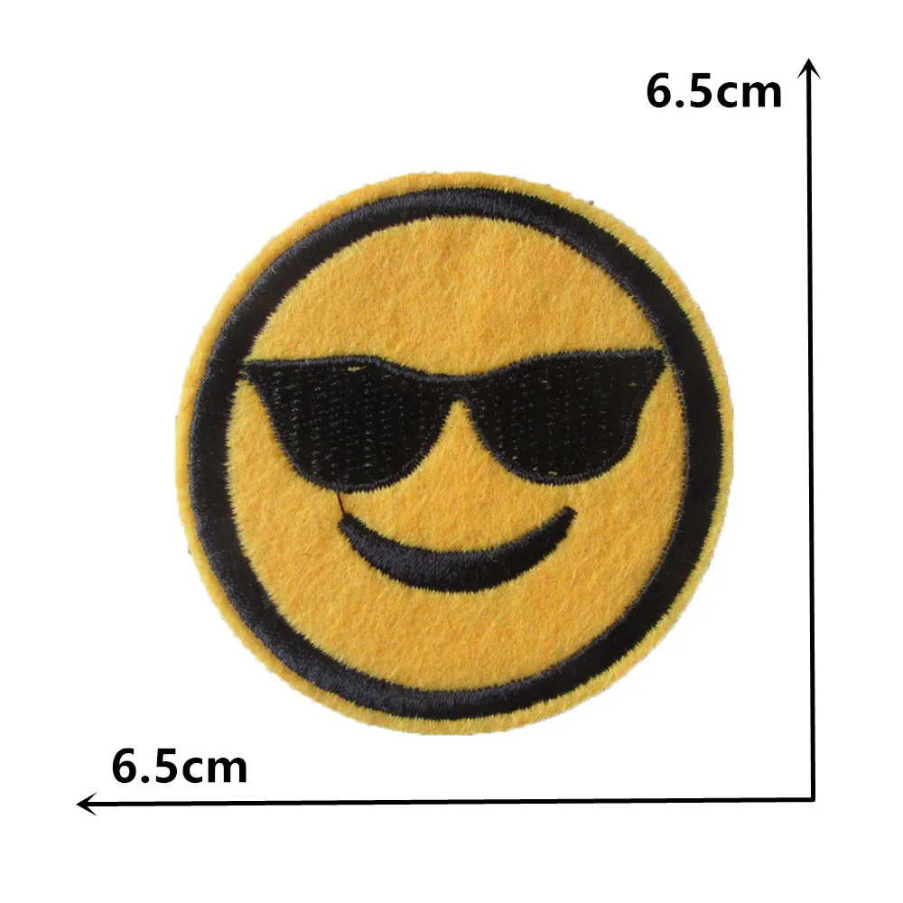 Multiple styles of cute smiling face embroidery patterns hot melt adhesive tape stickers DIY decorative clothing accessories